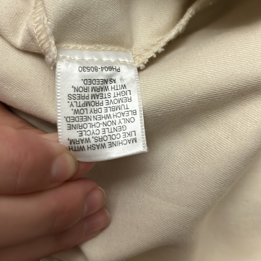 🛍️# 994 EUC Pendleton 100% Cotton Off White Slacks - Picture 7 of 8